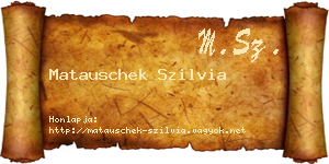 Matauschek Szilvia névjegykártya